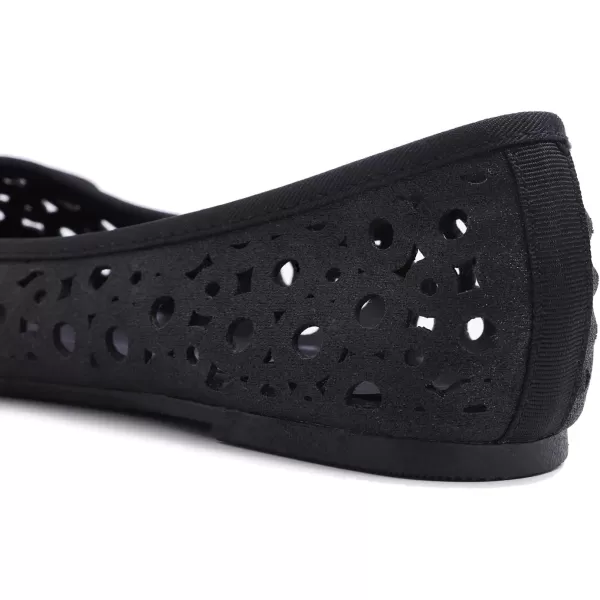 FEVERSOLE Women's Sparkle Memory Foam Cushioned Colorful Shiny Ballet Flats Glitter