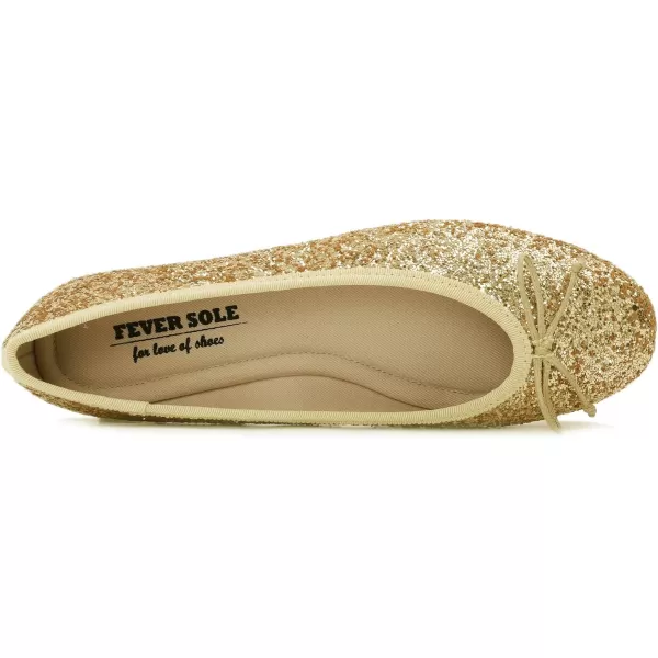 FEVERSOLE Women's Sparkle Memory Foam Cushioned Colorful Shiny Ballet Flats Glitter
