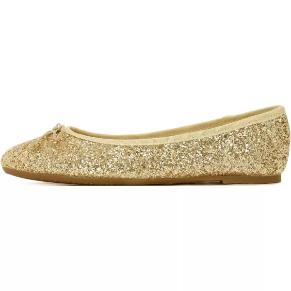 FEVERSOLE Women's Sparkle Memory Foam Cushioned Colorful Shiny Ballet Flats Glitter