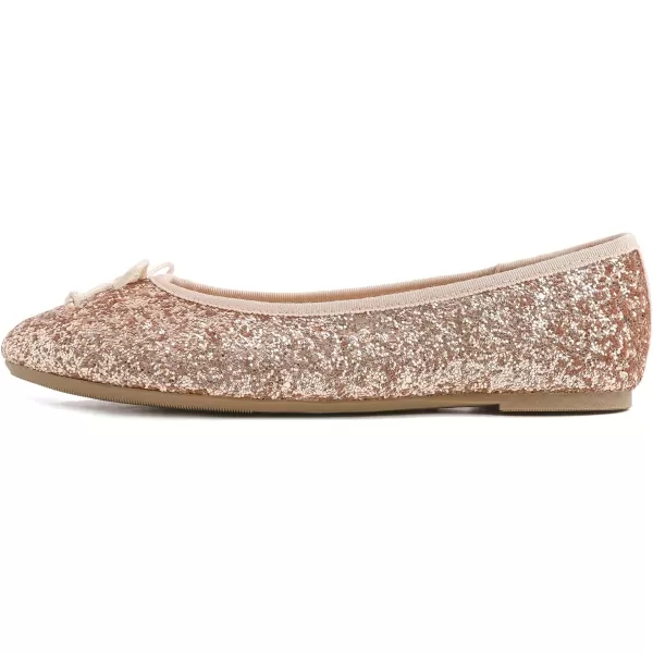 FEVERSOLE Women's Sparkle Memory Foam Cushioned Colorful Shiny Ballet Flats Glitter