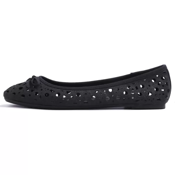 FEVERSOLE Women's Sparkle Memory Foam Cushioned Colorful Shiny Ballet Flats Glitter