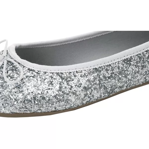 FEVERSOLE Women's Sparkle Memory Foam Cushioned Colorful Shiny Ballet Flats Glitter