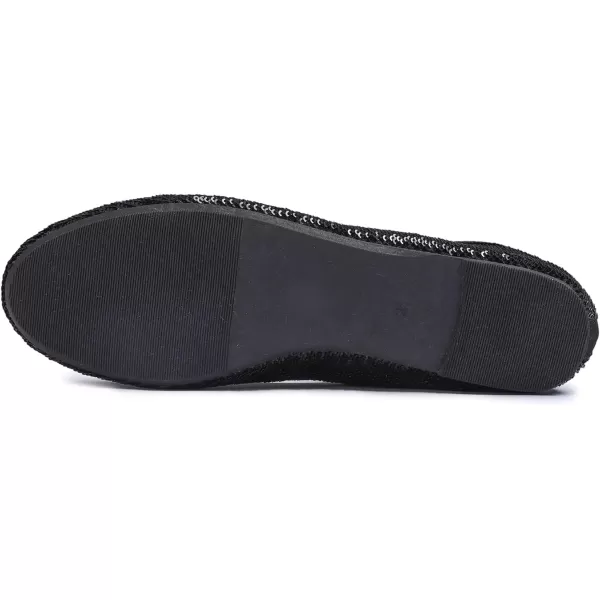 FEVERSOLE Women's Sparkle Memory Foam Cushioned Colorful Shiny Ballet Flats Glitter
