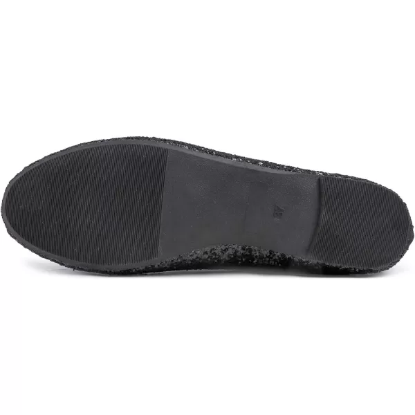 FEVERSOLE Women's Sparkle Memory Foam Cushioned Colorful Shiny Ballet Flats Glitter