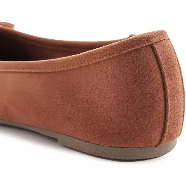 FEVERSOLE Women's Ultra Soft Colorful Memory Foam Cushioned Faux Suede Home Ballet Flats