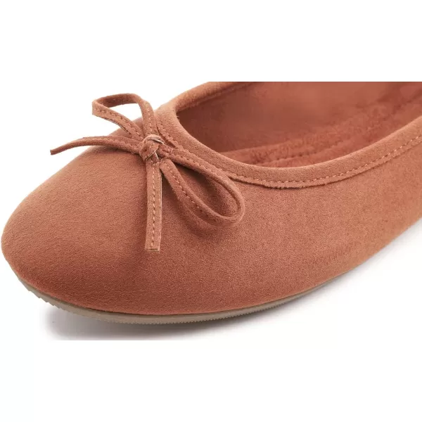 FEVERSOLE Women's Ultra Soft Colorful Memory Foam Cushioned Faux Suede Home Ballet Flats