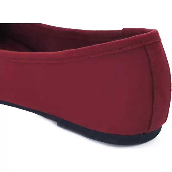 FEVERSOLE Women's Ultra Soft Colorful Memory Foam Cushioned Faux Suede Home Ballet Flats
