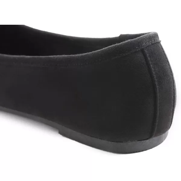FEVERSOLE Women's Ultra Soft Colorful Memory Foam Cushioned Faux Suede Home Ballet Flats