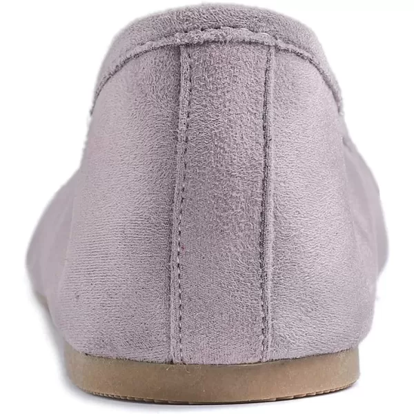 FEVERSOLE Women's Ultra Soft Colorful Memory Foam Cushioned Faux Suede Home Ballet Flats