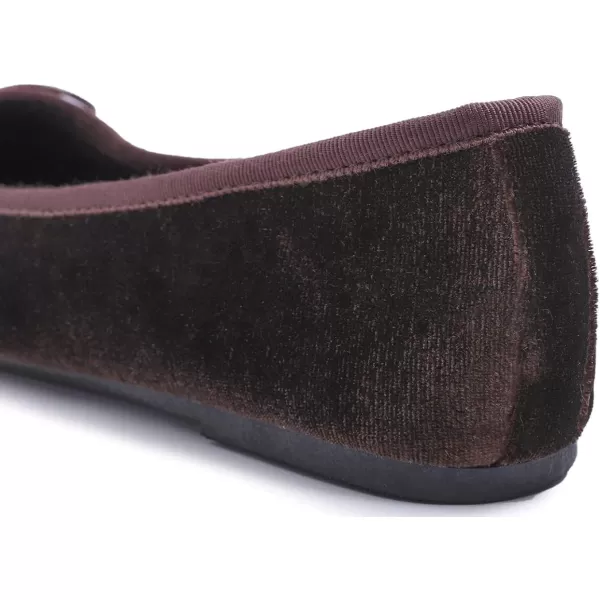 FEVERSOLE Women's Ultra Soft Colorful Memory Foam Cushioned Faux Suede Home Ballet Flats