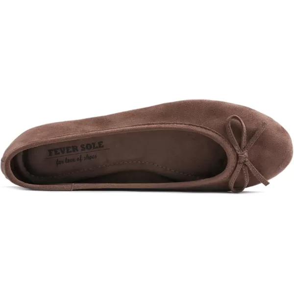 FEVERSOLE Women's Ultra Soft Colorful Memory Foam Cushioned Faux Suede Home Ballet Flats