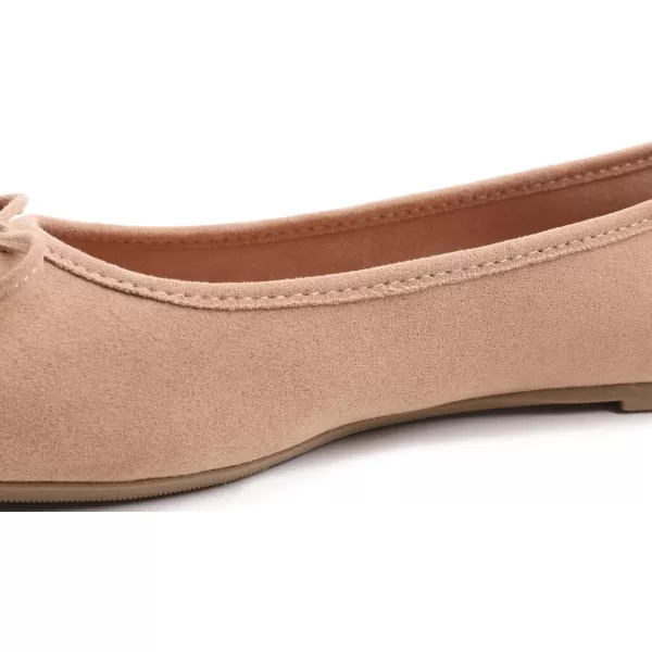 FEVERSOLE Women's Ultra Soft Colorful Memory Foam Cushioned Faux Suede Home Ballet Flats