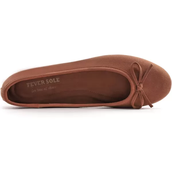 FEVERSOLE Women's Ultra Soft Colorful Memory Foam Cushioned Faux Suede Home Ballet Flats