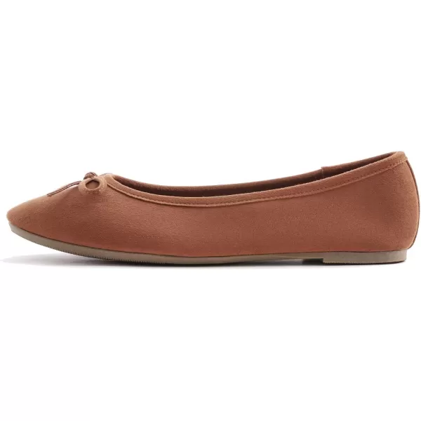 FEVERSOLE Women's Ultra Soft Colorful Memory Foam Cushioned Faux Suede Home Ballet Flats