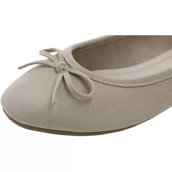 FEVERSOLE Women's Ultra Soft Colorful Memory Foam Cushioned Faux Suede Home Ballet Flats