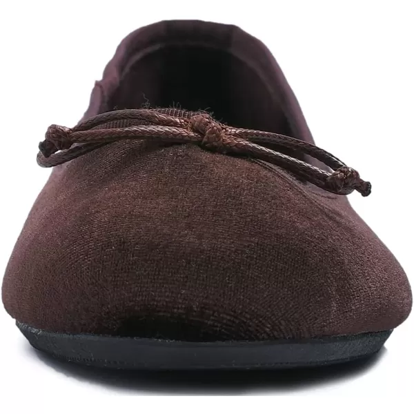FEVERSOLE Women's Ultra Soft Colorful Memory Foam Cushioned Faux Suede Home Ballet Flats