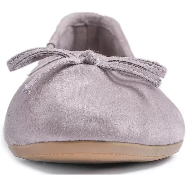 FEVERSOLE Women's Ultra Soft Colorful Memory Foam Cushioned Faux Suede Home Ballet Flats
