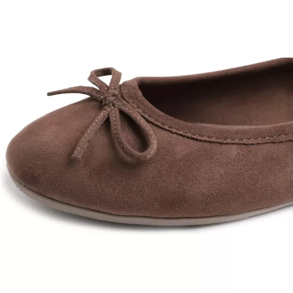 FEVERSOLE Women's Ultra Soft Colorful Memory Foam Cushioned Faux Suede Home Ballet Flats