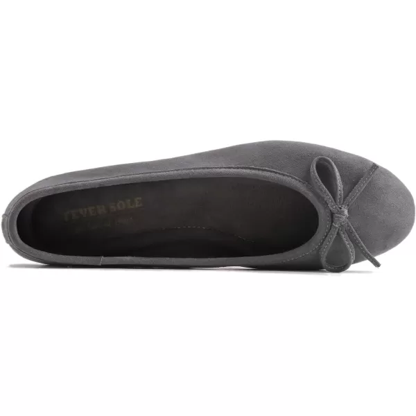 FEVERSOLE Women's Ultra Soft Colorful Memory Foam Cushioned Faux Suede Home Ballet Flats