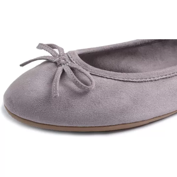 FEVERSOLE Women's Ultra Soft Colorful Memory Foam Cushioned Faux Suede Home Ballet Flats