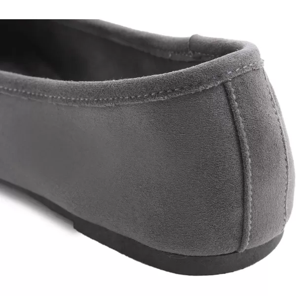 FEVERSOLE Women's Ultra Soft Colorful Memory Foam Cushioned Faux Suede Home Ballet Flats