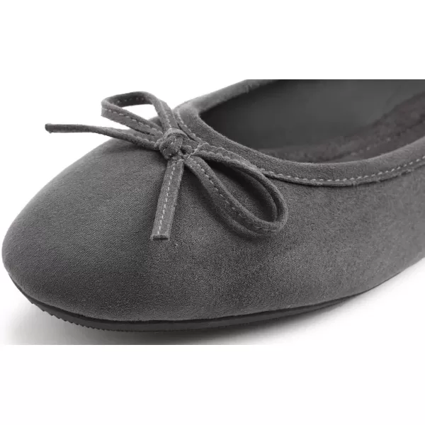 FEVERSOLE Women's Ultra Soft Colorful Memory Foam Cushioned Faux Suede Home Ballet Flats