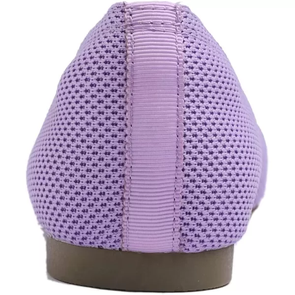 FEVERSOLE Women's Woven Pointy Fashion Cutouts Breathable Knit Flat Shoes