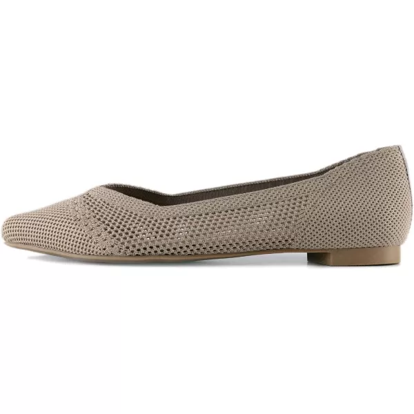 FEVERSOLE Women's Woven Pointy Fashion Cutouts Breathable Knit Flat Shoes