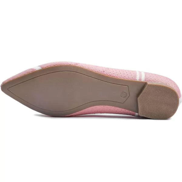 FEVERSOLE Women's Woven Pointy Fashion Cutouts Breathable Knit Flat Shoes
