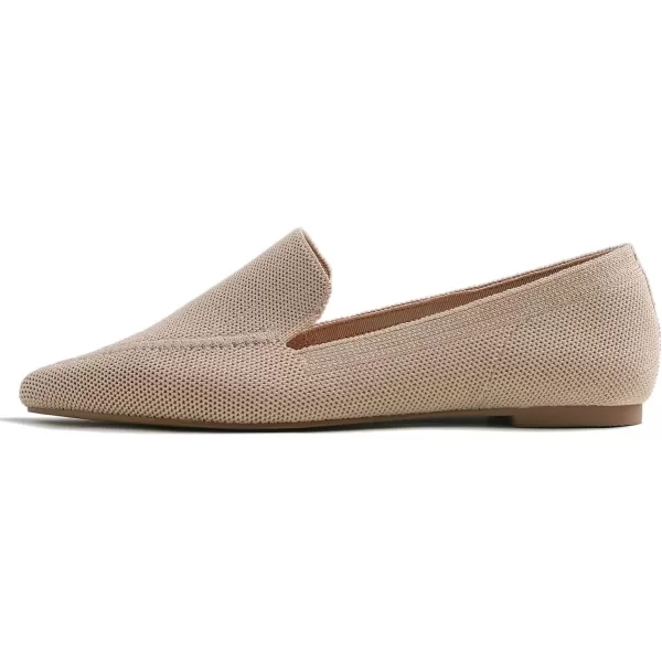 FEVERSOLE Women's Woven Pointy Fashion Cutouts Breathable Knit Flat Shoes