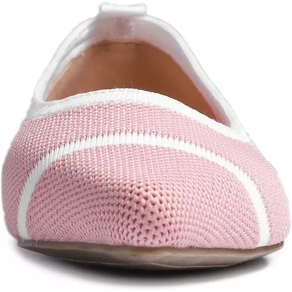 FEVERSOLE Women's Woven Pointy Fashion Cutouts Breathable Knit Flat Shoes