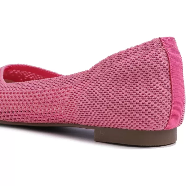FEVERSOLE Women's Woven Pointy Fashion Cutouts Breathable Knit Flat Shoes