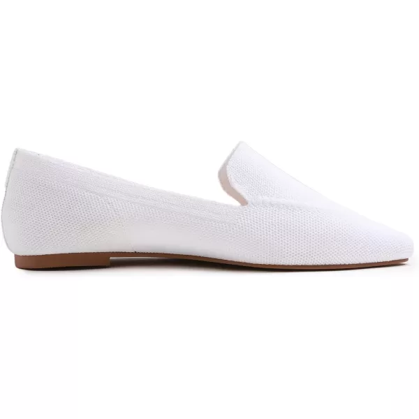 FEVERSOLE Women's Woven Pointy Fashion Cutouts Breathable Knit Flat Shoes