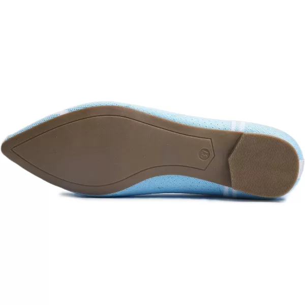 FEVERSOLE Women's Woven Pointy Fashion Cutouts Breathable Knit Flat Shoes