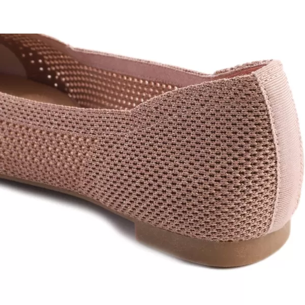 FEVERSOLE Women's Woven Pointy Fashion Cutouts Breathable Knit Flat Shoes
