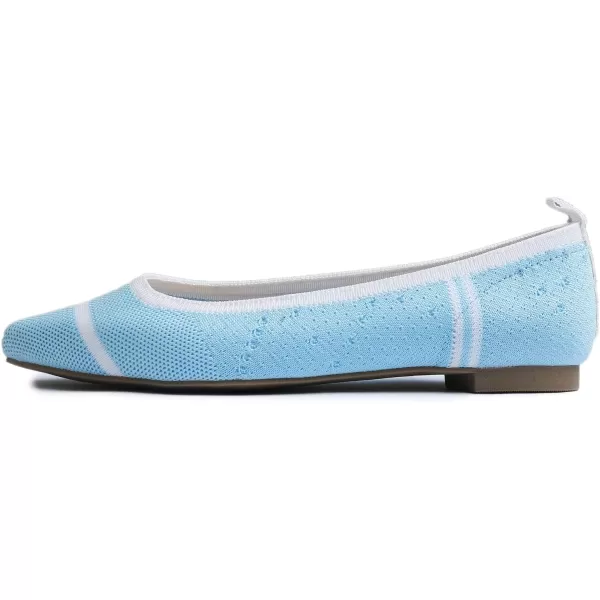 FEVERSOLE Women's Woven Pointy Fashion Cutouts Breathable Knit Flat Shoes
