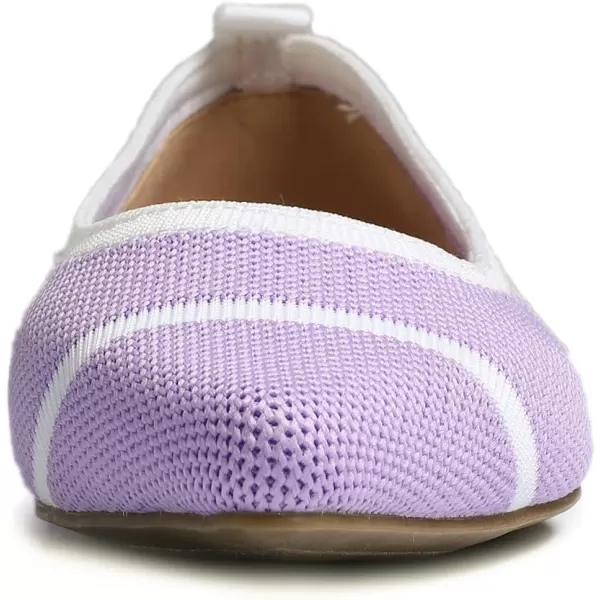 FEVERSOLE Women's Woven Pointy Fashion Cutouts Breathable Knit Flat Shoes