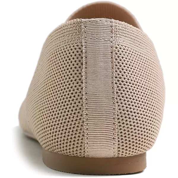 FEVERSOLE Women's Woven Pointy Fashion Cutouts Breathable Knit Flat Shoes