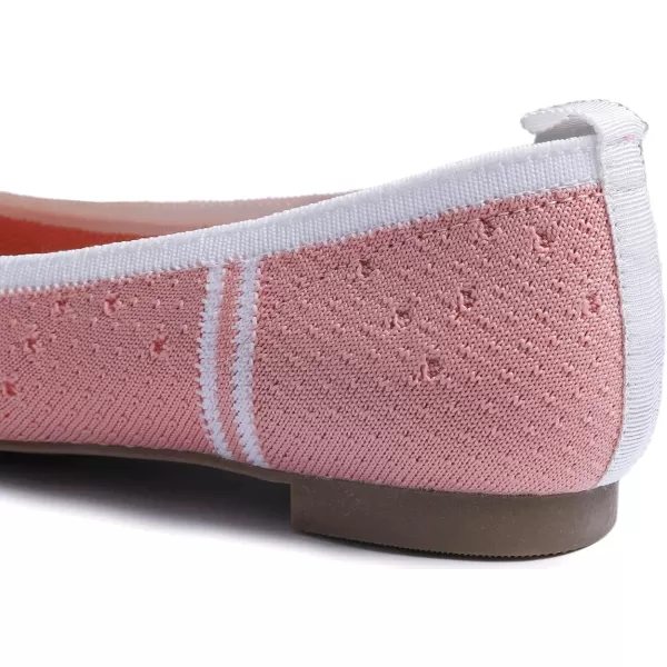 FEVERSOLE Women's Woven Pointy Fashion Cutouts Breathable Knit Flat Shoes
