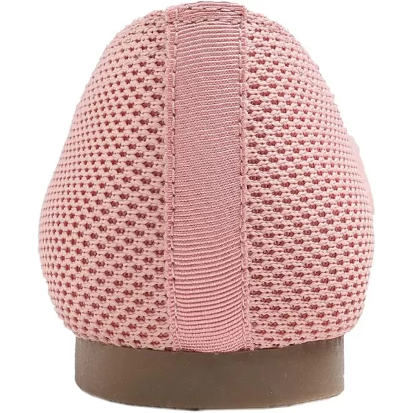 FEVERSOLE Women's Woven Pointy Fashion Cutouts Breathable Knit Flat Shoes