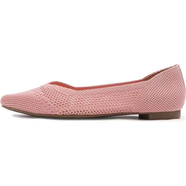 FEVERSOLE Women's Woven Pointy Fashion Cutouts Breathable Knit Flat Shoes