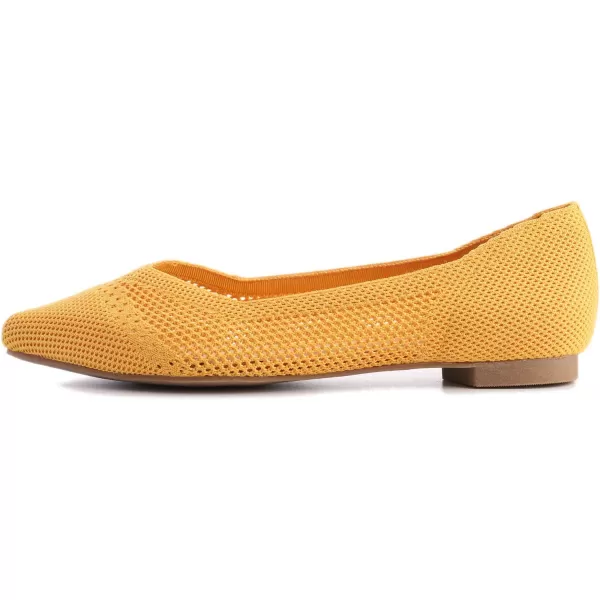 FEVERSOLE Women's Woven Pointy Fashion Cutouts Breathable Knit Flat Shoes