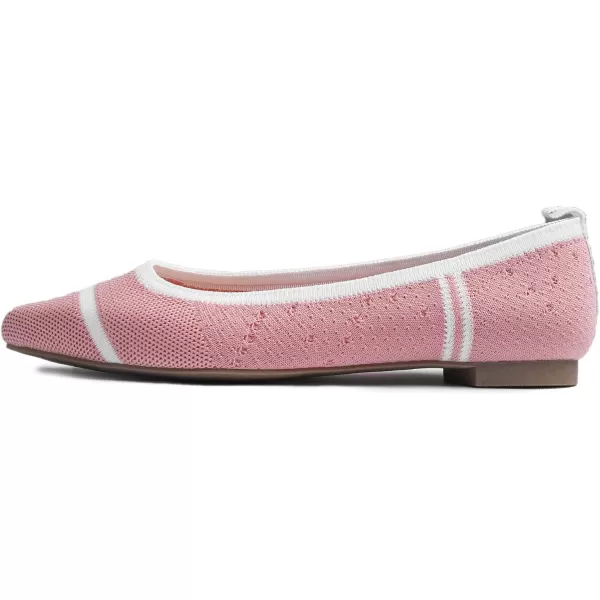 FEVERSOLE Women's Woven Pointy Fashion Cutouts Breathable Knit Flat Shoes