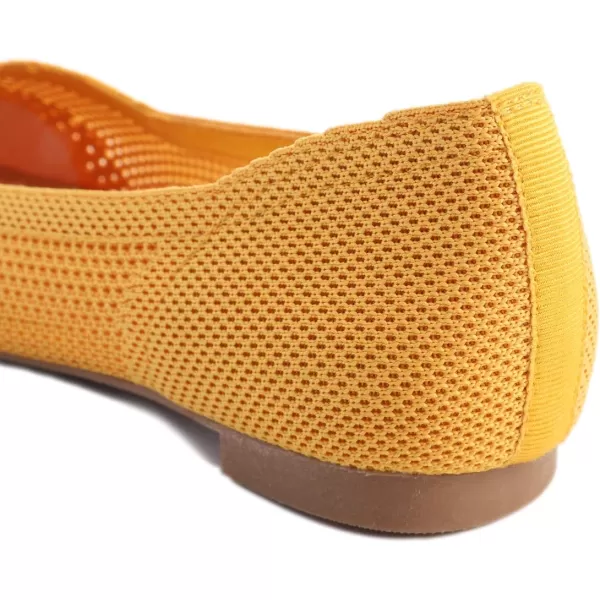 FEVERSOLE Women's Woven Pointy Fashion Cutouts Breathable Knit Flat Shoes