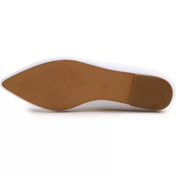 FEVERSOLE Women's Woven Pointy Fashion Cutouts Breathable Knit Flat Shoes