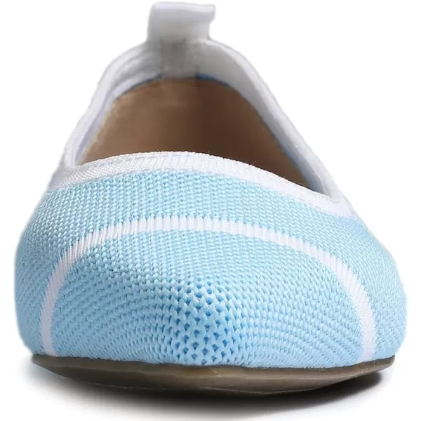 FEVERSOLE Women's Woven Pointy Fashion Cutouts Breathable Knit Flat Shoes