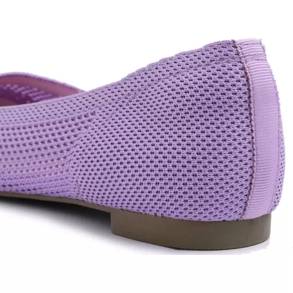 FEVERSOLE Women's Woven Pointy Fashion Cutouts Breathable Knit Flat Shoes