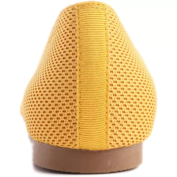 FEVERSOLE Women's Woven Pointy Fashion Cutouts Breathable Knit Flat Shoes