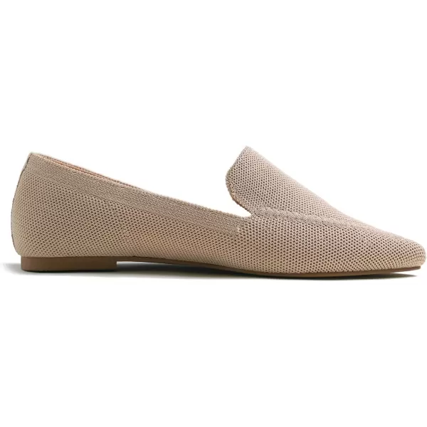 FEVERSOLE Women's Woven Pointy Fashion Cutouts Breathable Knit Flat Shoes