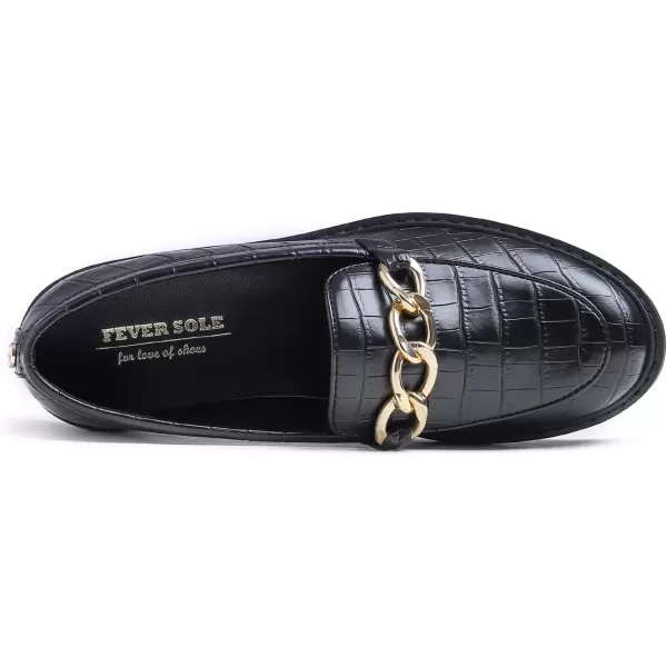Feversole Women's Fashion Trim Deco Loafer Slippers